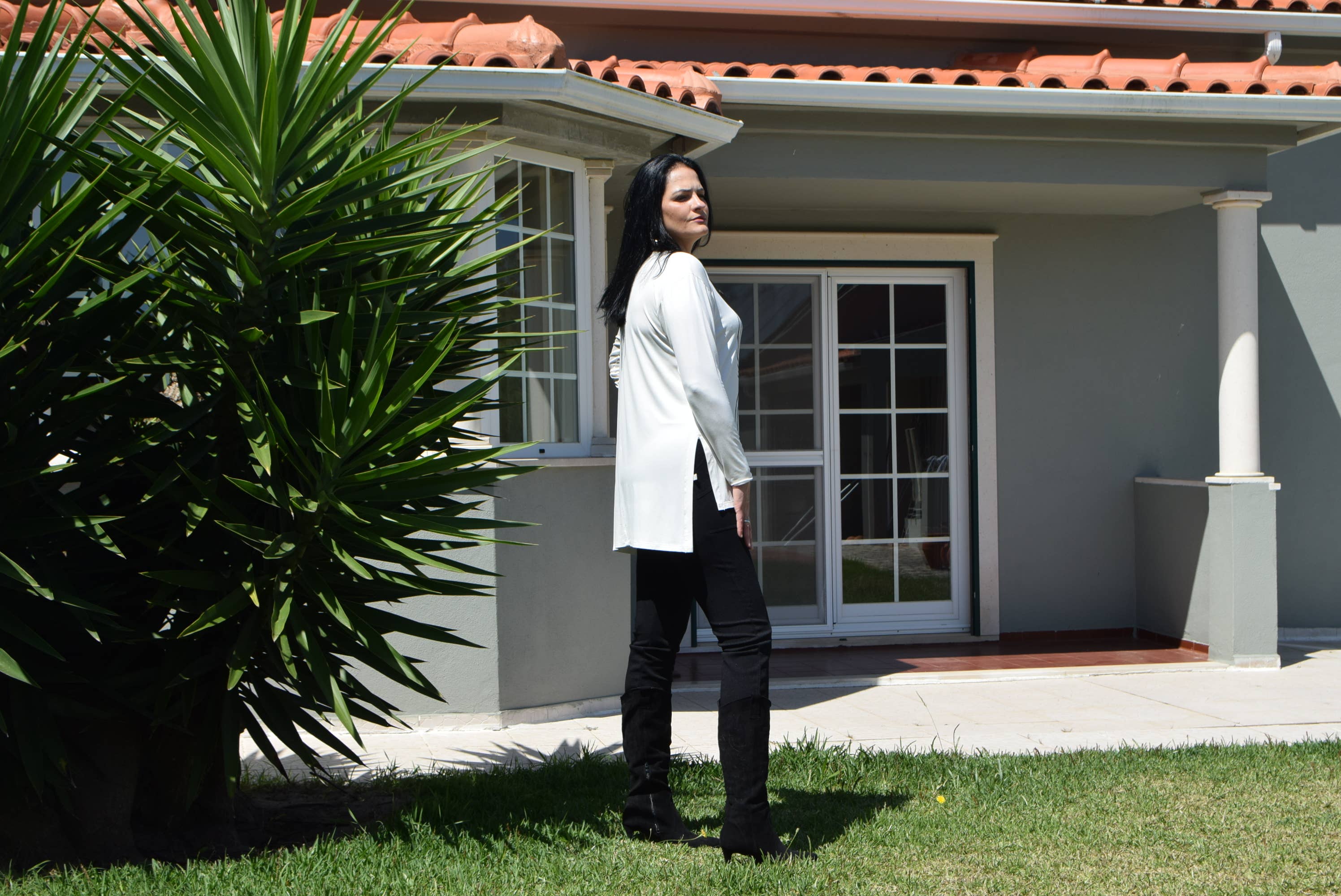 Torster & Ribeiro, Lda - CurvyShion – wholesale Tunika - Dam – Handmålad plusstor långärmad tunika EDVINA – storlekar L till 6XL8