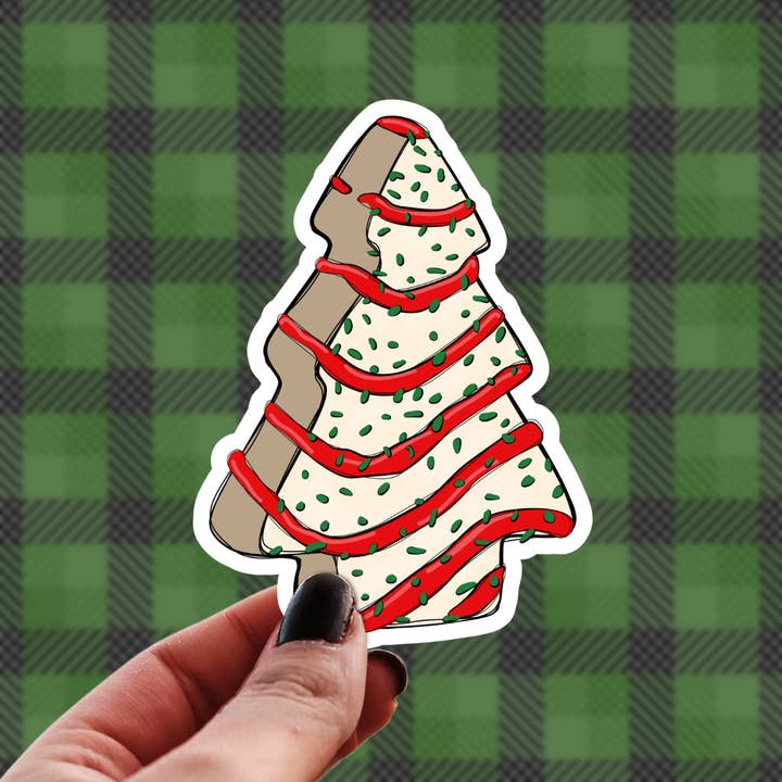 Pretty Toxic Stickers – wholesale Sticker – Christmas Tree Cake Sticker - Little Debbie Snack4