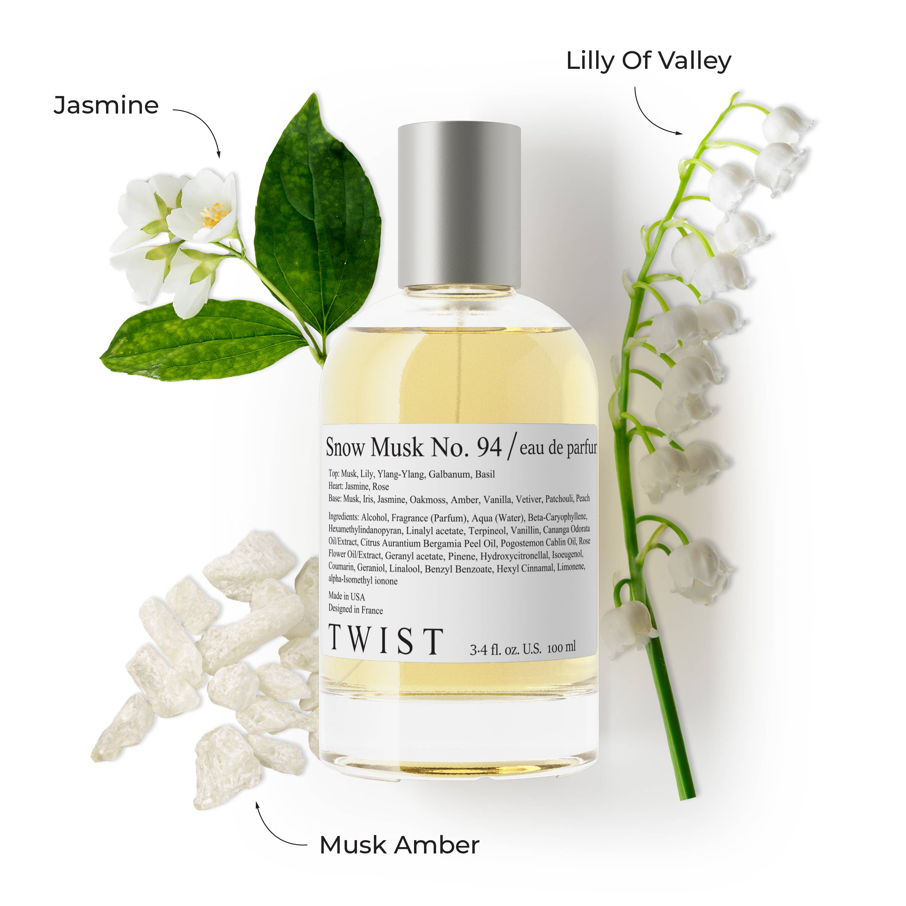 Twist Perfumes – wholesale Perfume/eau de toilette – Twist Snow Musk No. 94 Inspired by The Body S. White Musk