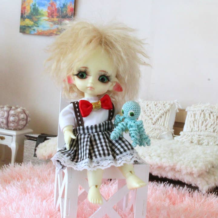 Lenasminiland – Großhandel Puppenzubehörset – Kinder – Miniatur Oktopus, Amigurumi Ein-Zoll-Ozean-Oktopus gehäkelt7