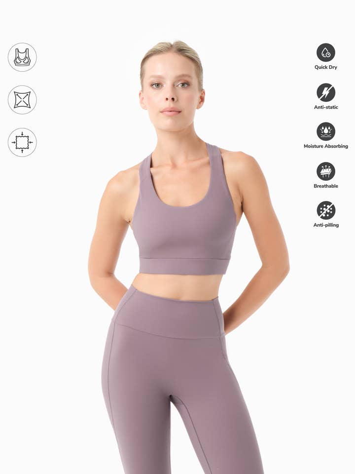 BEVINN | Cross-Strap Sport Bralette aus recyceltem Polyamid for wholesale by ORGANICATION