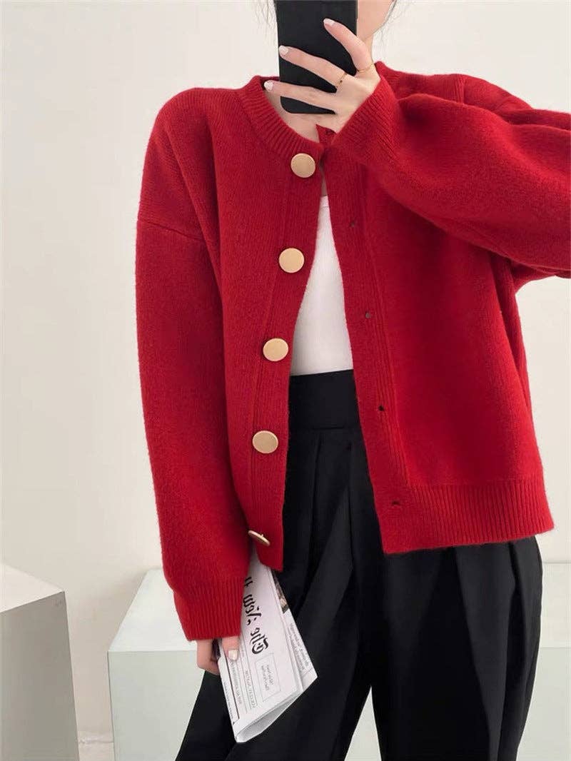 Marayn - Wholesale Cardigan – Women’s - Chic Knit Cardigan Korean Style Cozy  Modern16