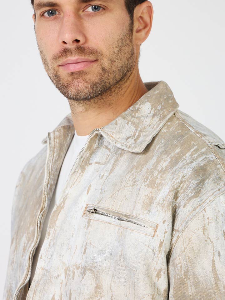 TOP MONDAY - Wholesale Top & Pant Set (NOT Loungewear) - Men's - Paint Effect Denim Set – Street Chic Look for Winter1