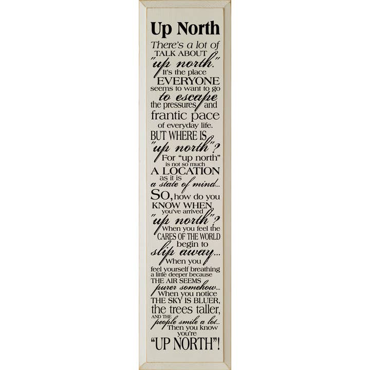 SAWDUST CITY - Wholesale Sign - Up North Rustic Vertical Wood Sign