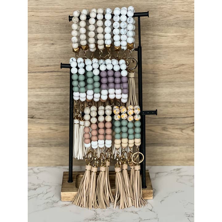 The Inspiration Haven - Wholesale Keychain - Women's - Silicone Beaded Wristlet Keychain Full Set (60 keychains)