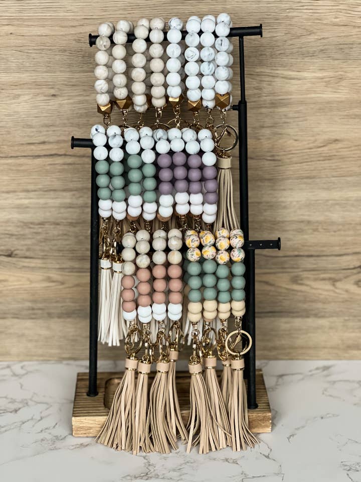 Porte-clés bracelet en perles de silicone pour la vente par The Inspiration Haven