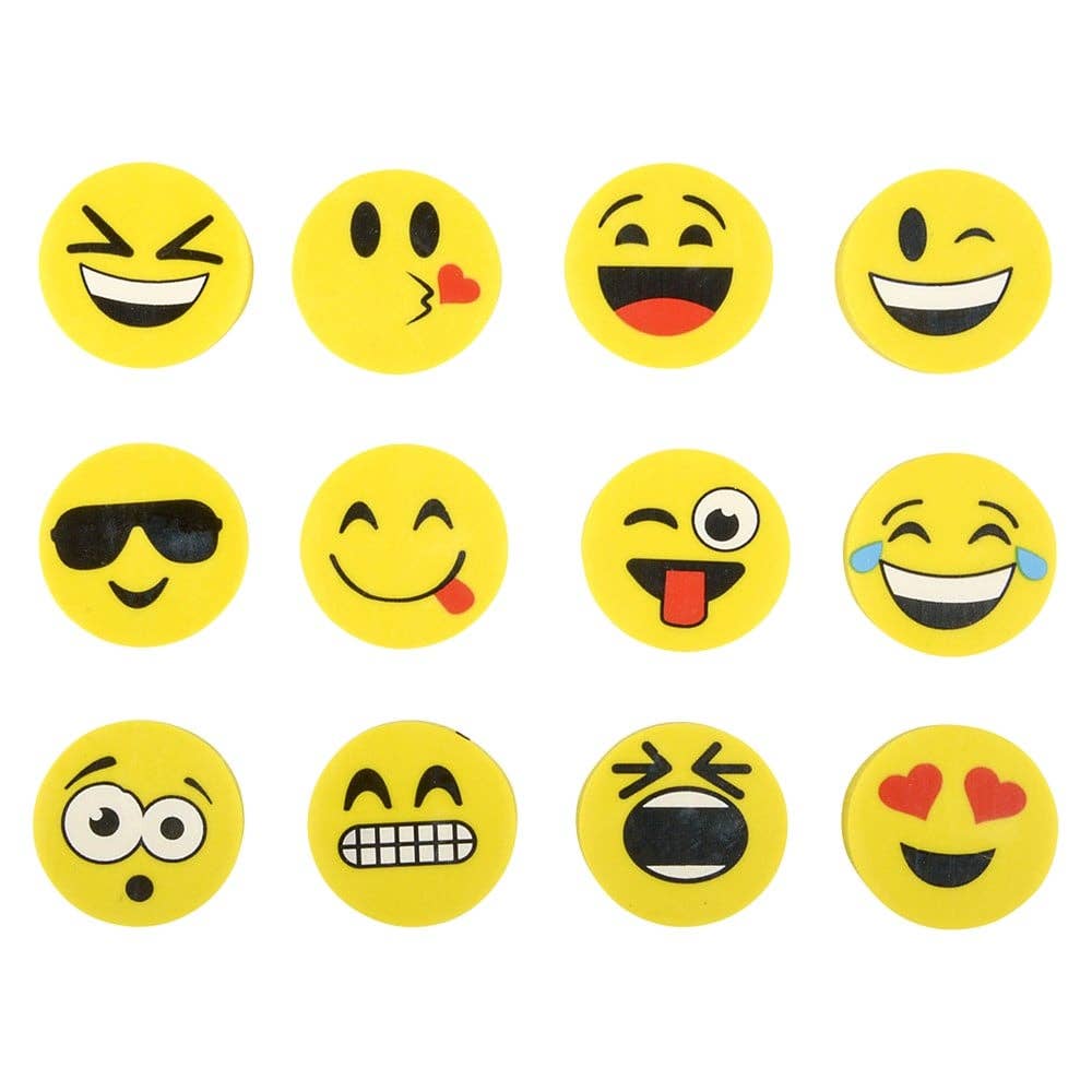 La Luna Bella - Toys - Wholesale Eraser - Kids - 1" EMOTICON ERASER (72PC/UN) LLB Stationarys1