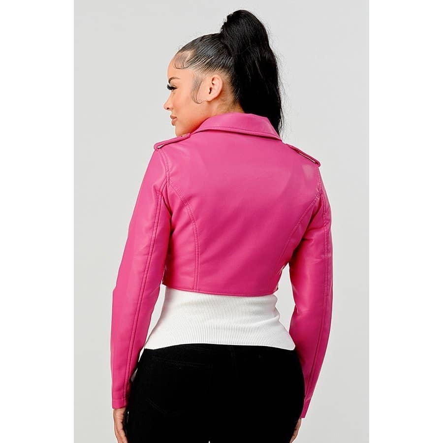 Black Pearl Clothing - Wholesale Jacket - Women's - SLEEK AND SASSY CROP JACKET
4