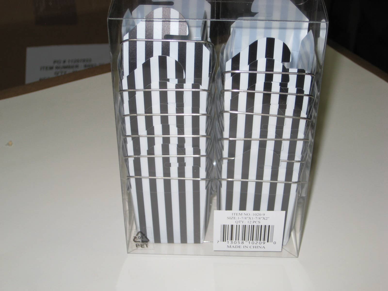 Packaging Decor - Wholesale Party Favor Bag/Box - Mini Takeout Party Favor Box Stripes 12 pcs11
