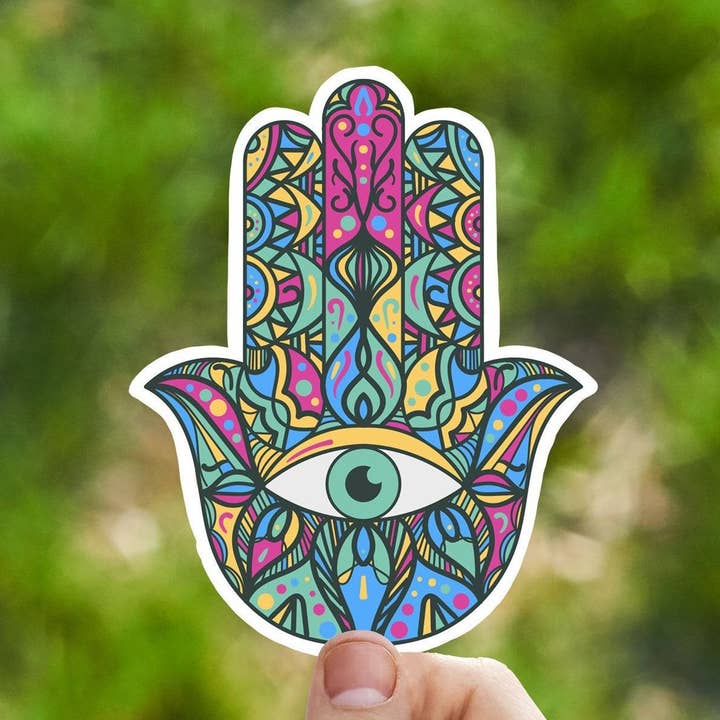 Autocollant en vinyle Pastel Hamsa pour la vente par Sweet Humors