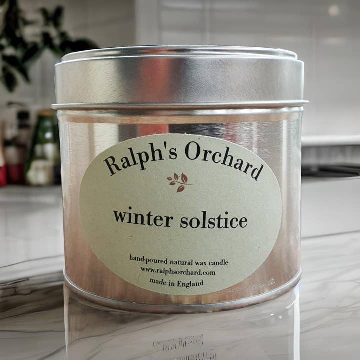 Winter Solstice scented natural wax candle for wholesale by Ralph's Orchard Limited