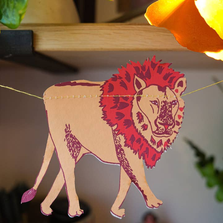 East End Press – wholesale Bunting/garland – UK/EU: Safari Animals Sewn Garland6