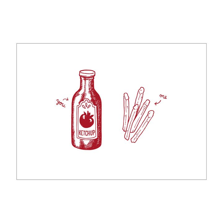 Toi & Moi : Ketchup & Frites Carte pour la vente par Gilah Greetings