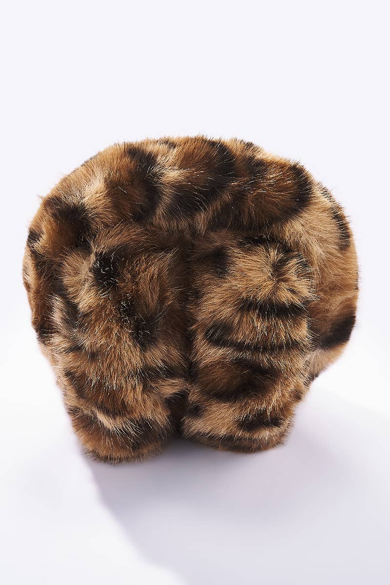 BYREN | ÉLINE L'ATELIER – Engroshandel Ørevarmere - Dame – Leopard ørevarmere i kunstpels CC105