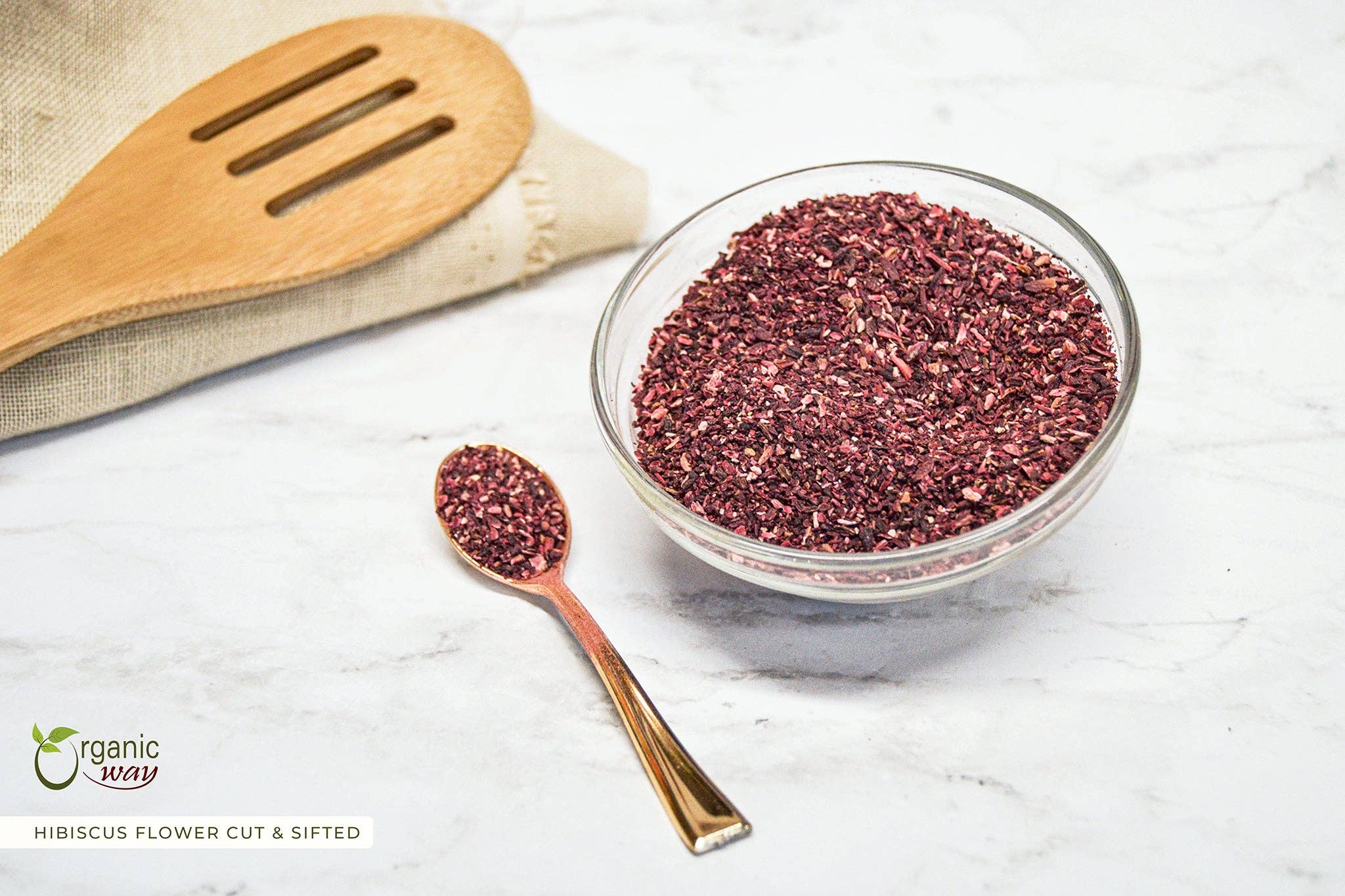 Organic Way LLC - Wholesale Loose Tea - Dried Hibiscus Flower Cut & Sifted (Hibiscus rosa-sinensis) | Herbal Tea | Kosher Certified | Raw, Vegan, Non GMO & Gluten Free | USDA Certified | Origin - India8