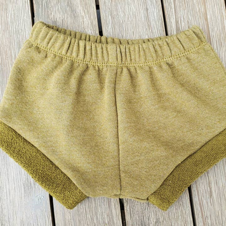 Bright Olive Shorties for wholesale by WynterMade