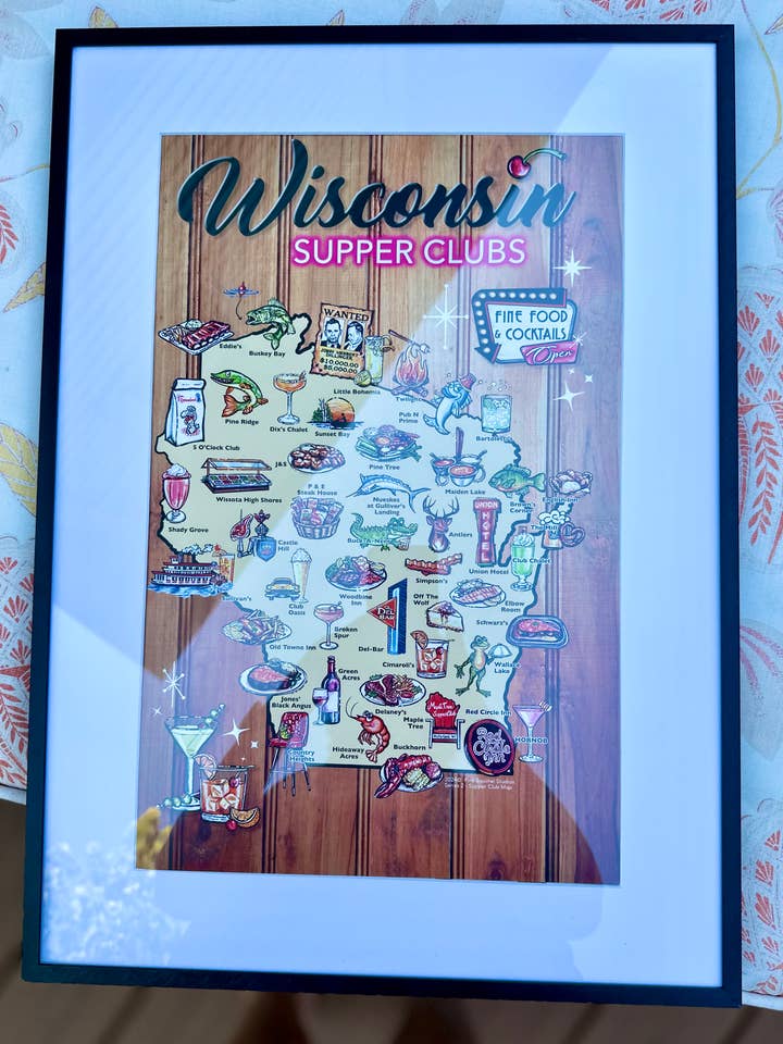 Wisconsin Supper Club Kort - SERIE 2 - 11" X 17" for engroshandel hos Pink Squirrel Studios
