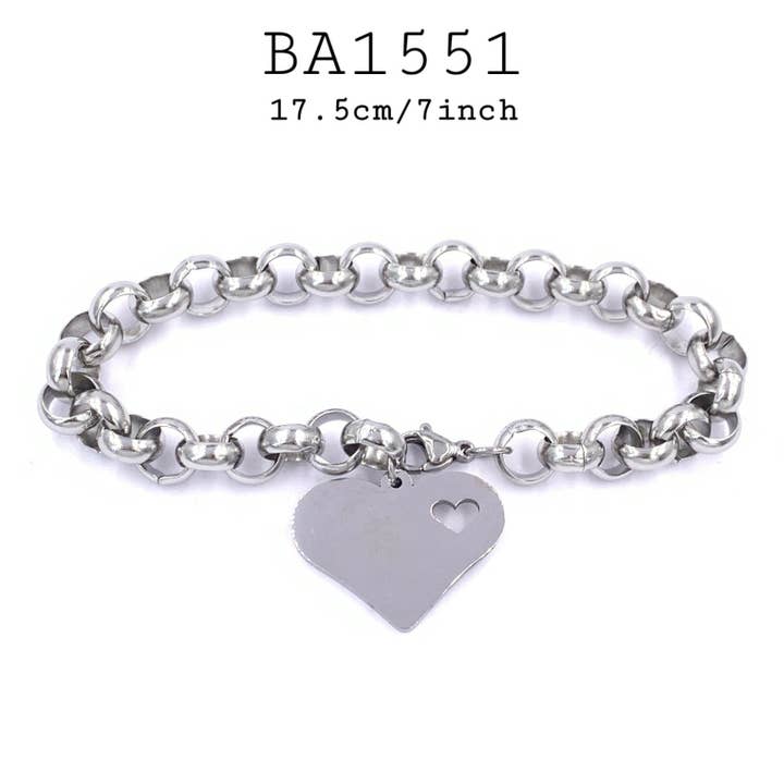 Gold Silver Stainless Steel Link Bracelet for wholesale by Nisso & Co. NYC Jewelry Wholesale