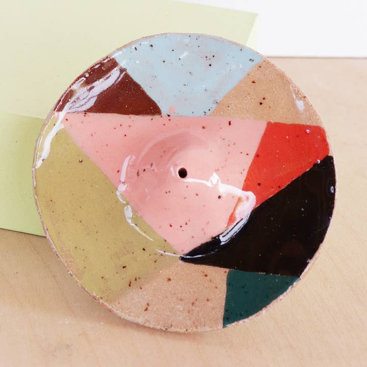 Nightshift Ceramics - Wholesale Incense Holder - Ceramic Incense Holder - Patchwork0