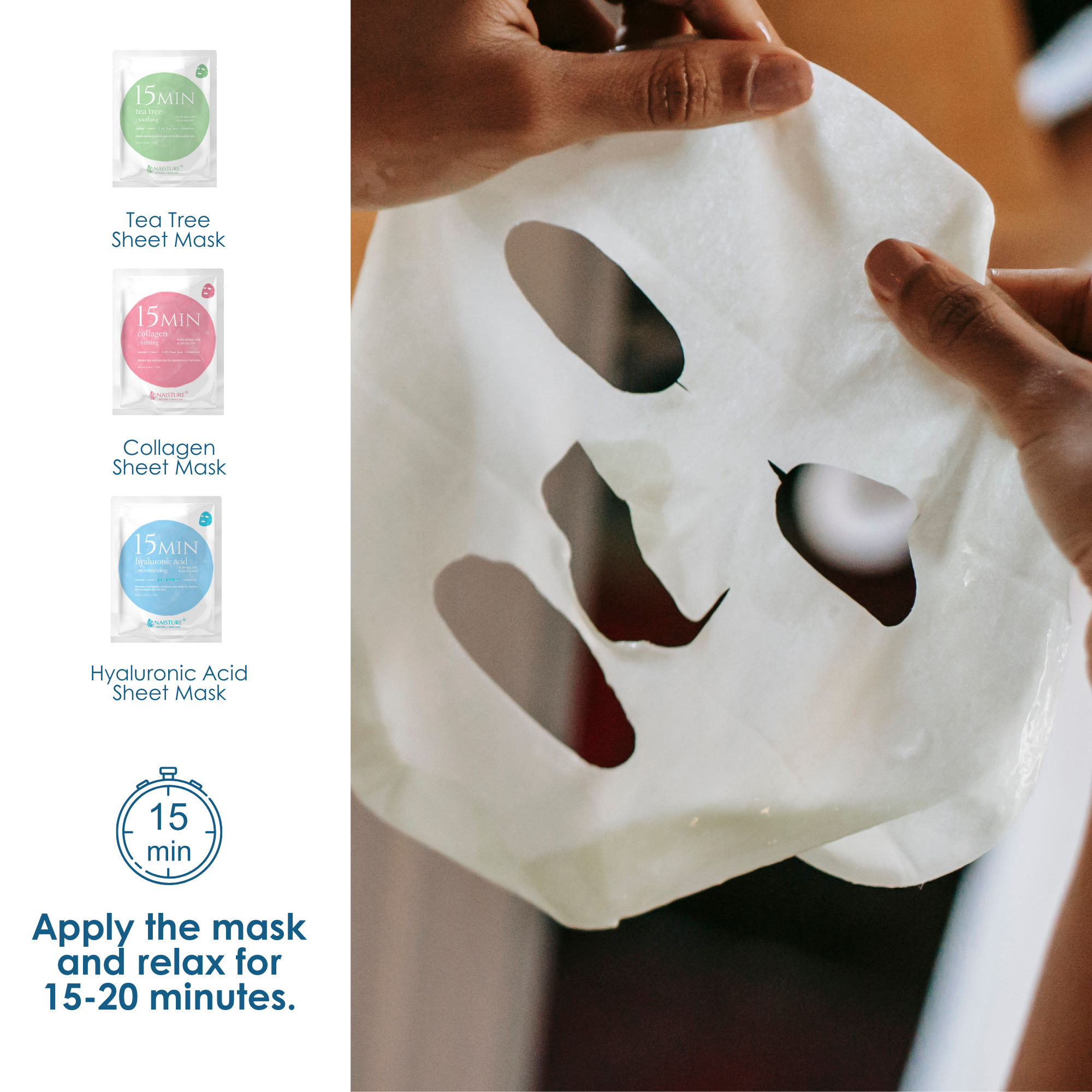 Naisture - Wholesale Skincare Face Mask - Men's - 15 Min Groom Me Kit – K-Beauty Self-Care for Men (5pc)5