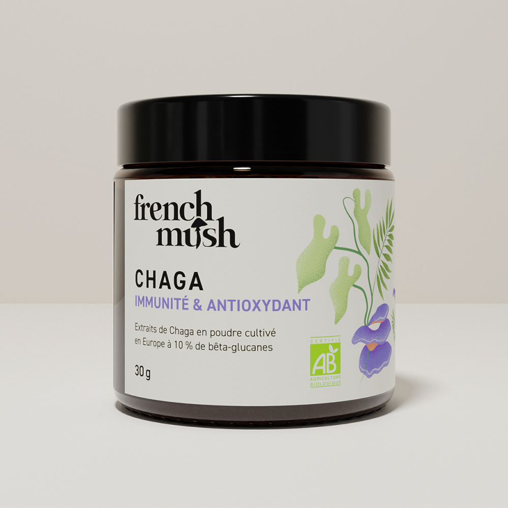 FRENCH MUSH - Venta al por mayor Suplementos/vitaminas para beber - Suplemento dietético de extracto de Chaga - FRENCH MUSH5