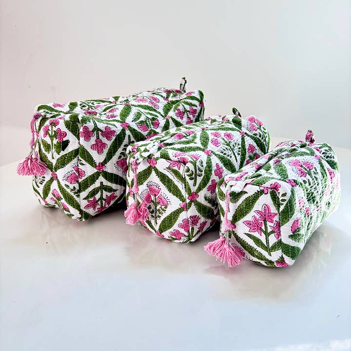 EDEN GARDEN COSMETIC BAG set of 3 for wholesale by AMIMA HOME