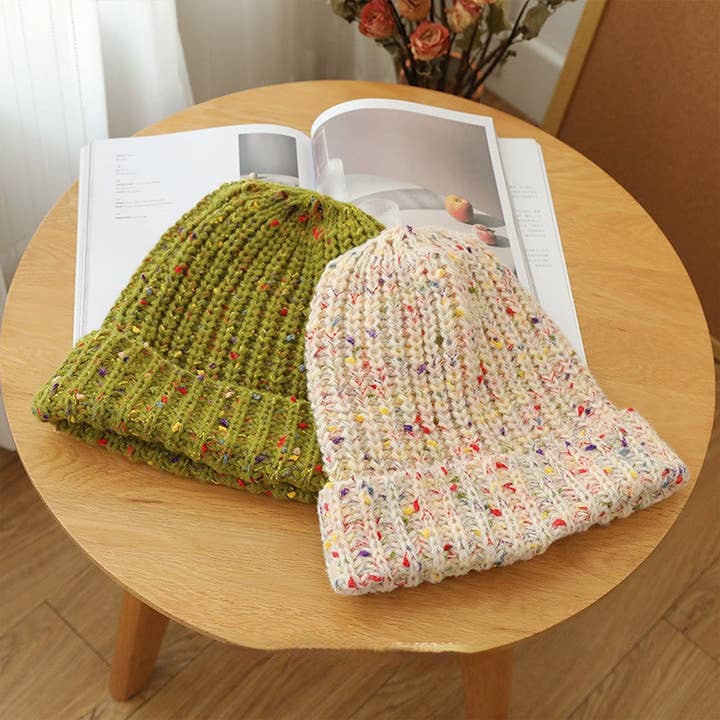 Funkyrel® Atzbranding Limited - Wholesale Beanie – Women's - Haila - Knitted Splash Beanie Hat3