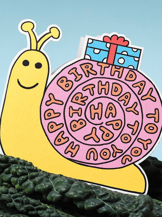 Birthday Snail Shaped Card for wholesale by Wrap