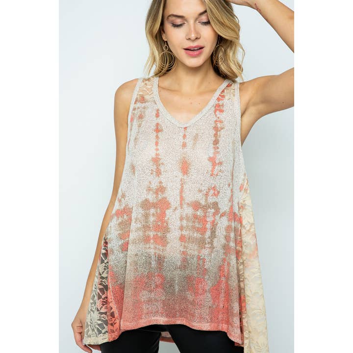 BATIK-SUBLIMERET ÆRMELØS TOP for engroshandel hos VOCAL