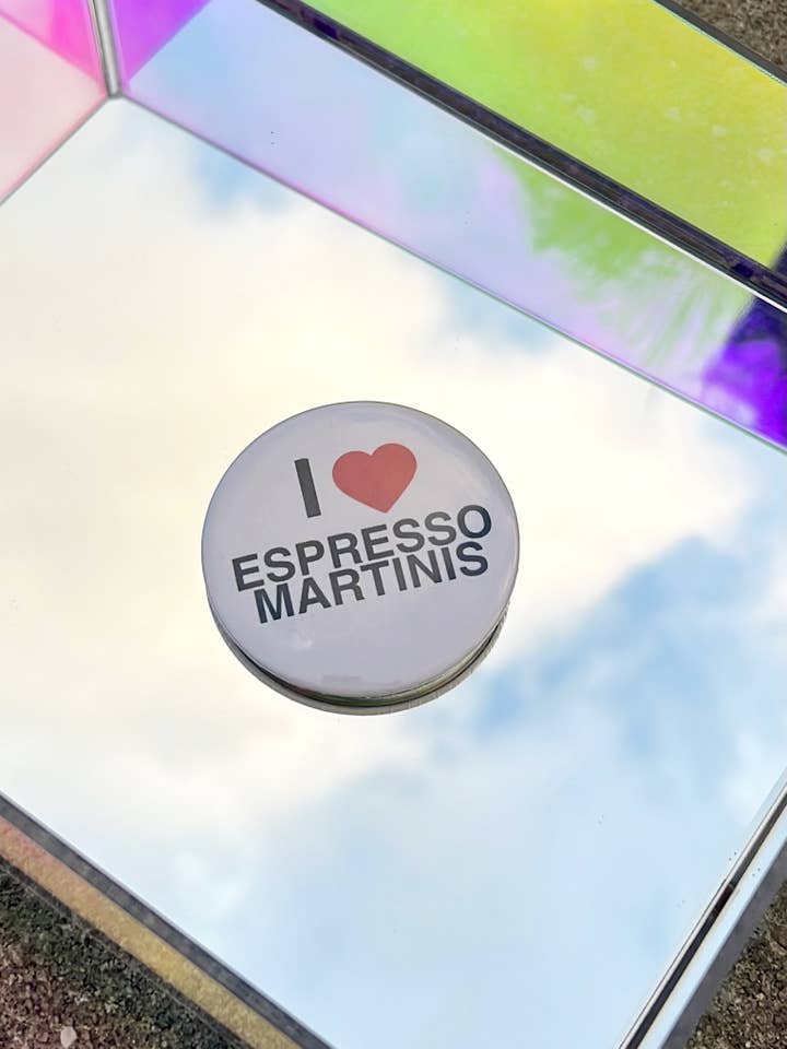 I Love Espresso Martini Pinback Button for wholesale by SHOP GASCO