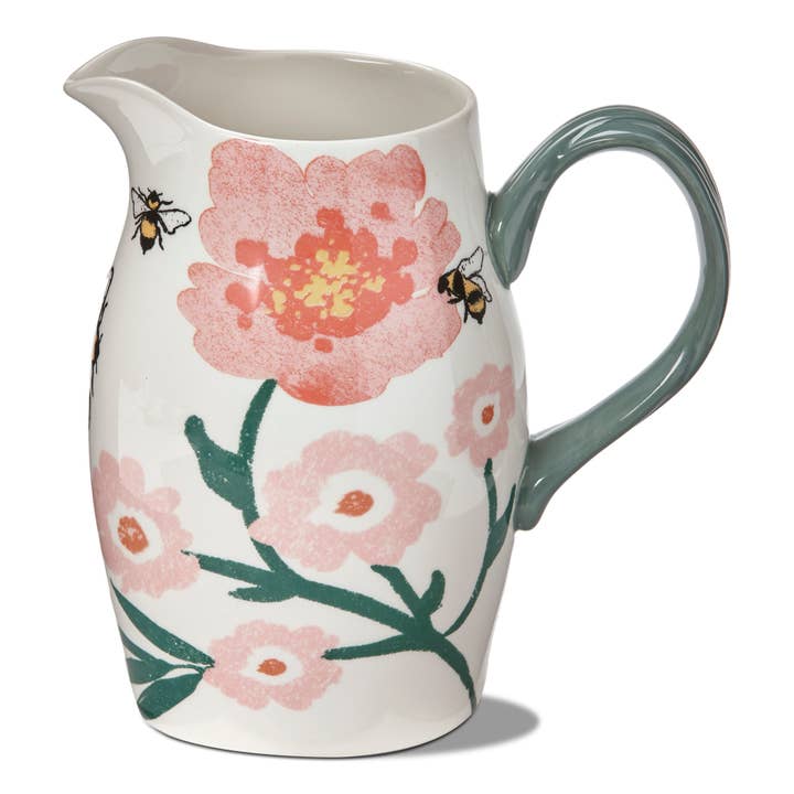 Bee Blossom Pitcher Multi Earthenware Summer for wholesale by tag