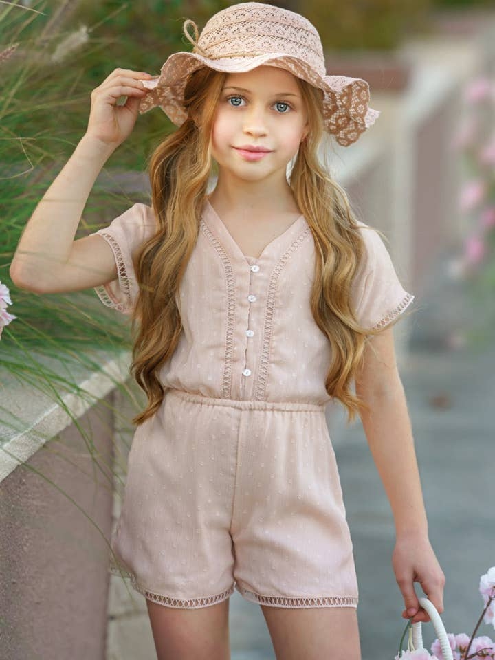 Mia Belle Girls • Wholesale - Wholesale Romper - Kids - Graceful Beauty Short Sleeved Romper10
