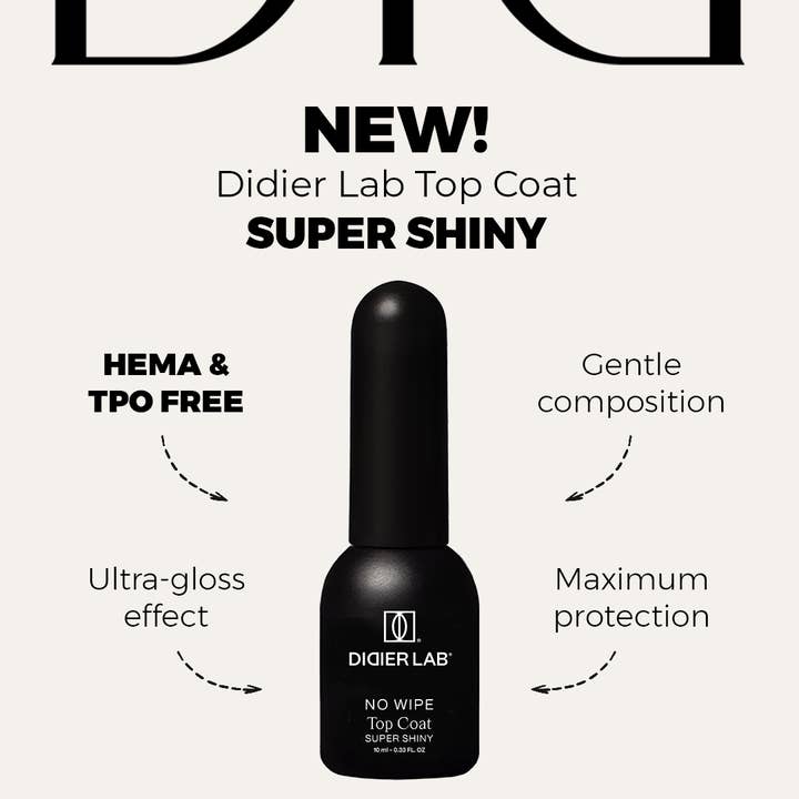 DID-LAB COSMETICS IBERIA - Wholesale Nail Polish - Didier lab Top Coat No Wipe Super shiny, HEMA&TPO free, 10ml1