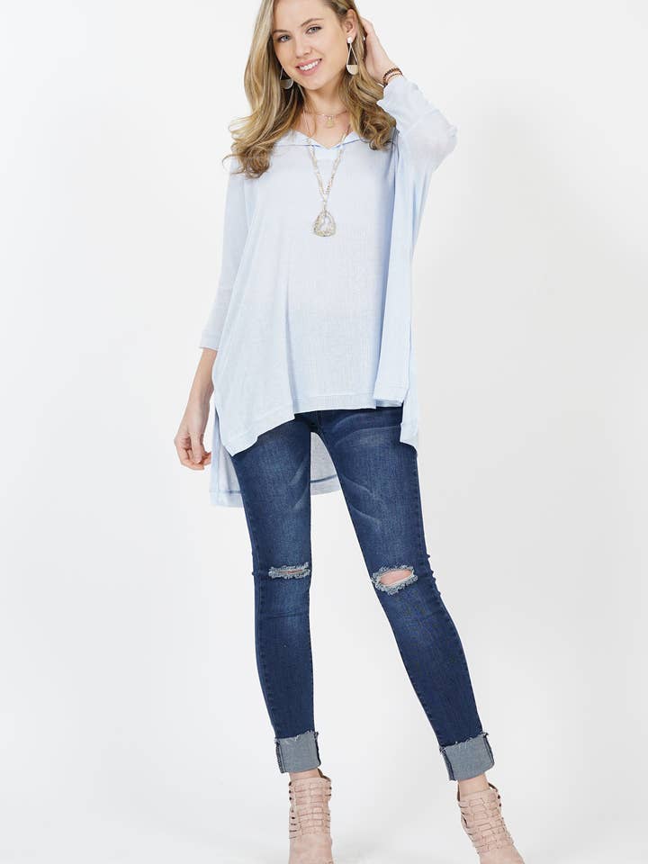 .SC38262 ACTIVE-TOP AUS WAFFELSTRICK MIT SEITENSCHLITZ UND WICKELDETAIL für den Großhandel von 42POPS