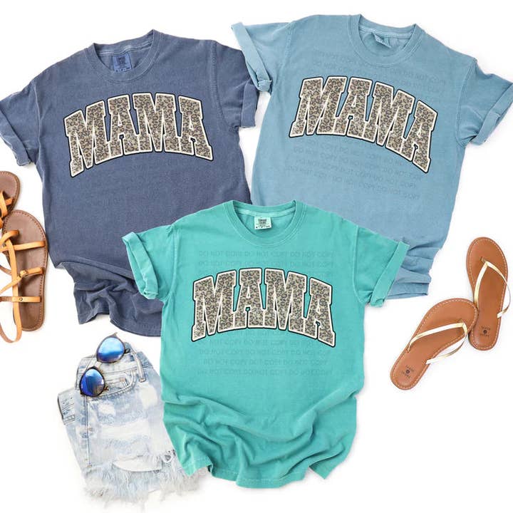 LEOPARD MAMA TEE for wholesale by Wild+Crazy Tees and More