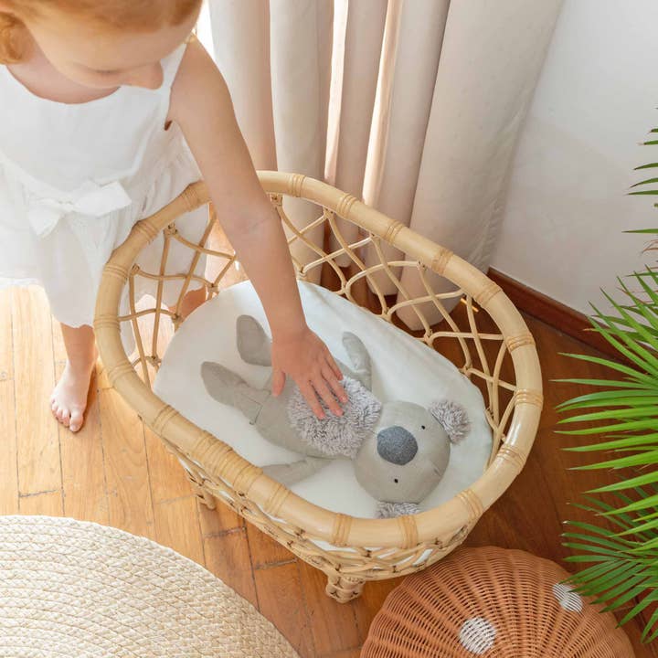 MOMIJI - Wholesale Doll Accessory Kit - Kids - Handcrafted - Olivia Doll Bassinet - Rattan Wicker2