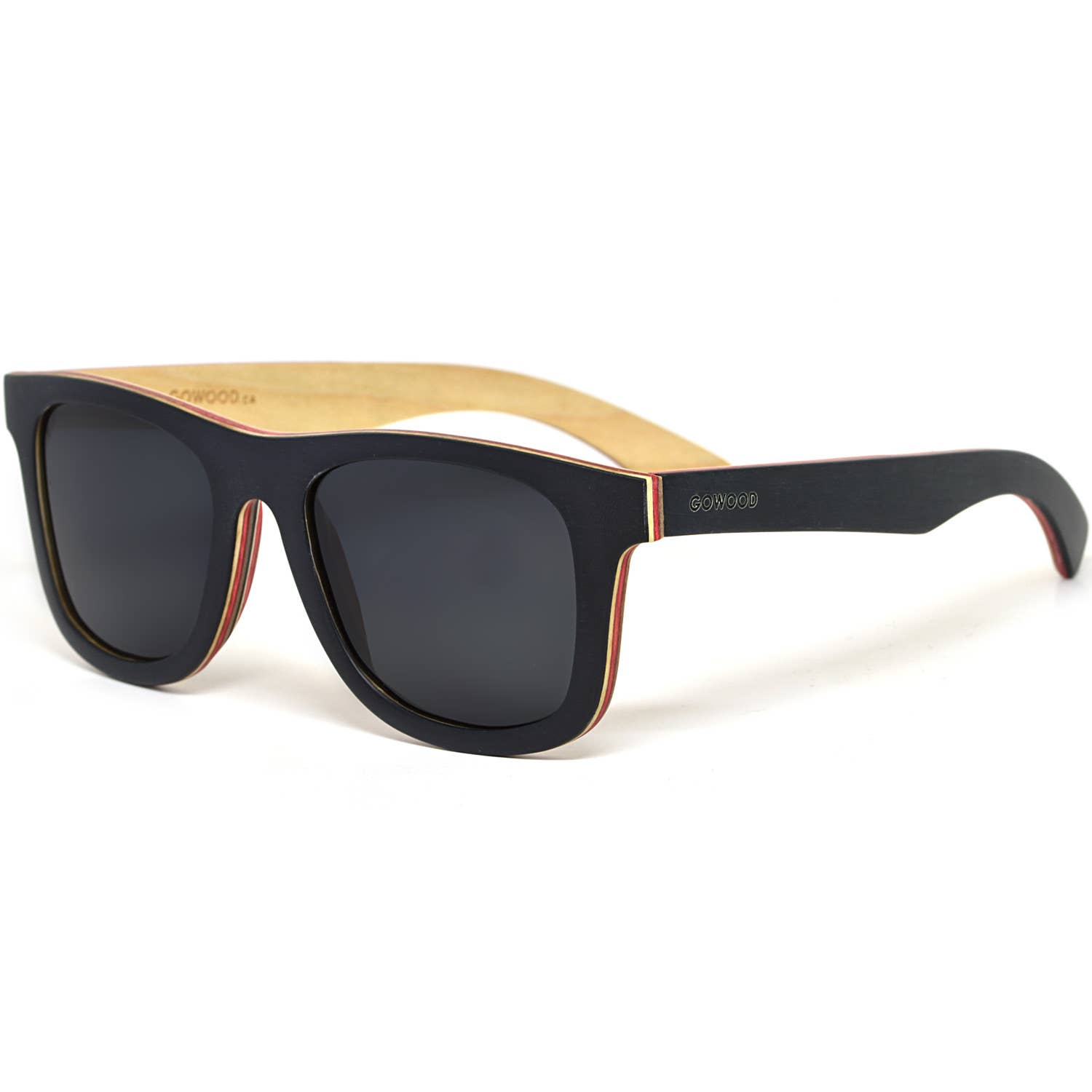 GOWOOD - Wholesale Sunglasses - Unisex - Canadian Black Maple Sunglasses with Black Polarized Lenses1