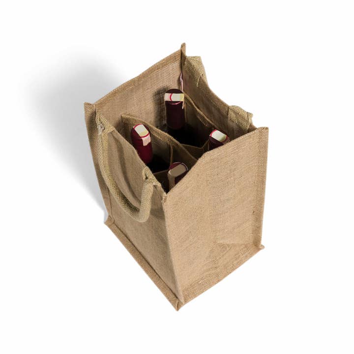 TBF - Wholesale Wine tote - TBF Jute Wine Bag - WJ7526