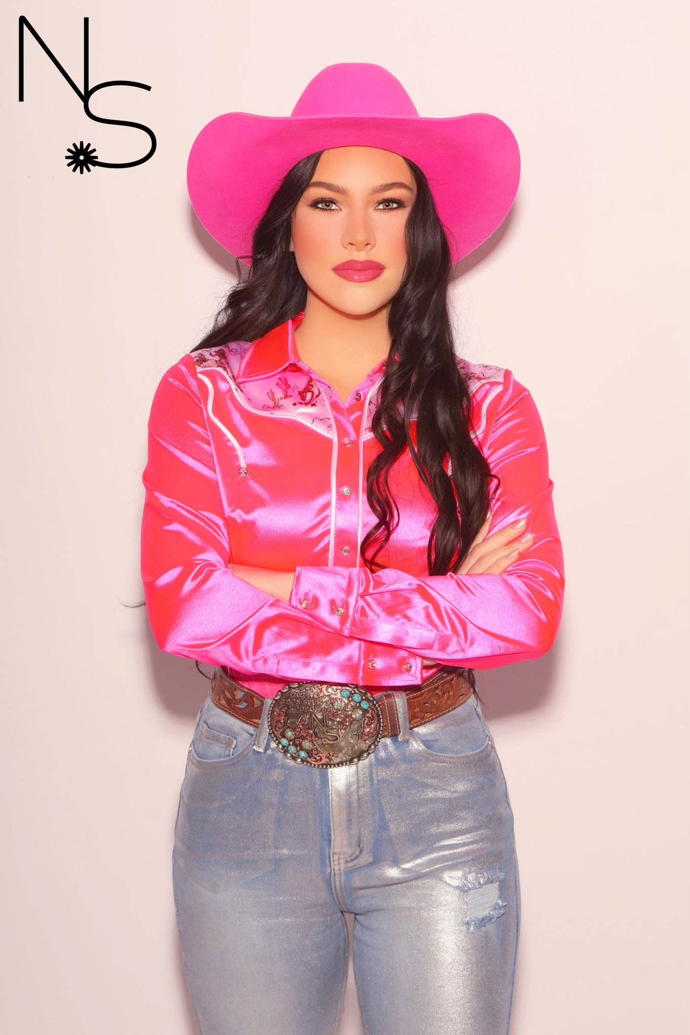 Neon Spur LLC - Wholesale Button Down Shirt - Women's - Let 'Er Buck! Luxury Western Pearl Snap Rodeo Shirt4