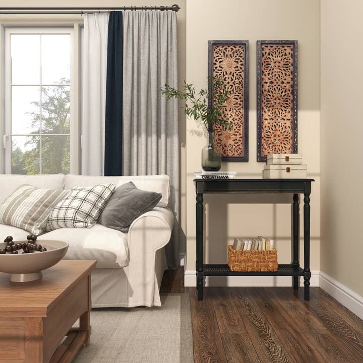 Deco Marché - Wholesale Console Table - Traditional Black Wooden Console Table12