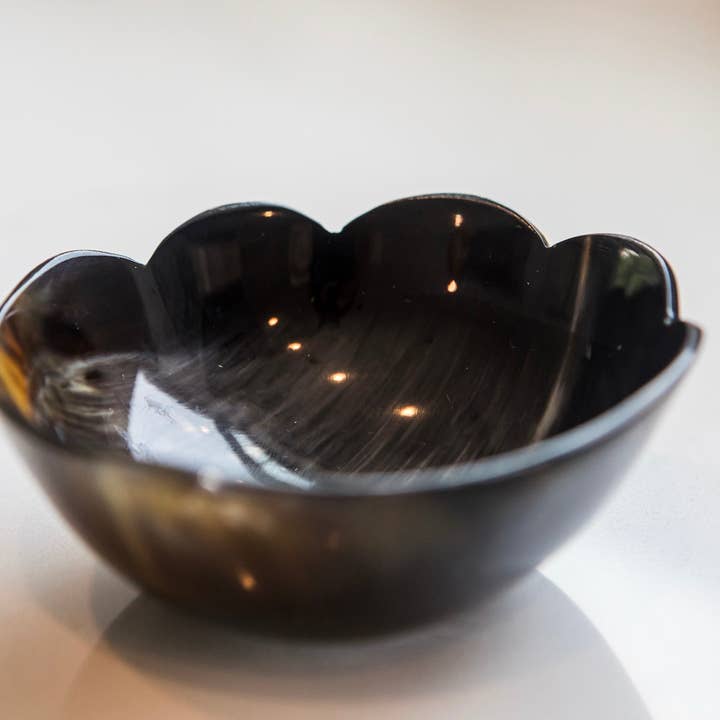Hand-Cut Recycled Horn Bowl for wholesale by Beloved Gourmet