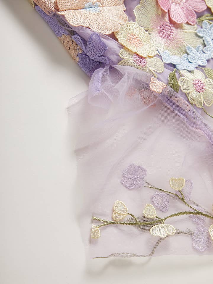 Productseeker - Wholesale Formele jurk - Dames - DR0270Y elegante avondjurk met bloemen in mesh en visstaart9