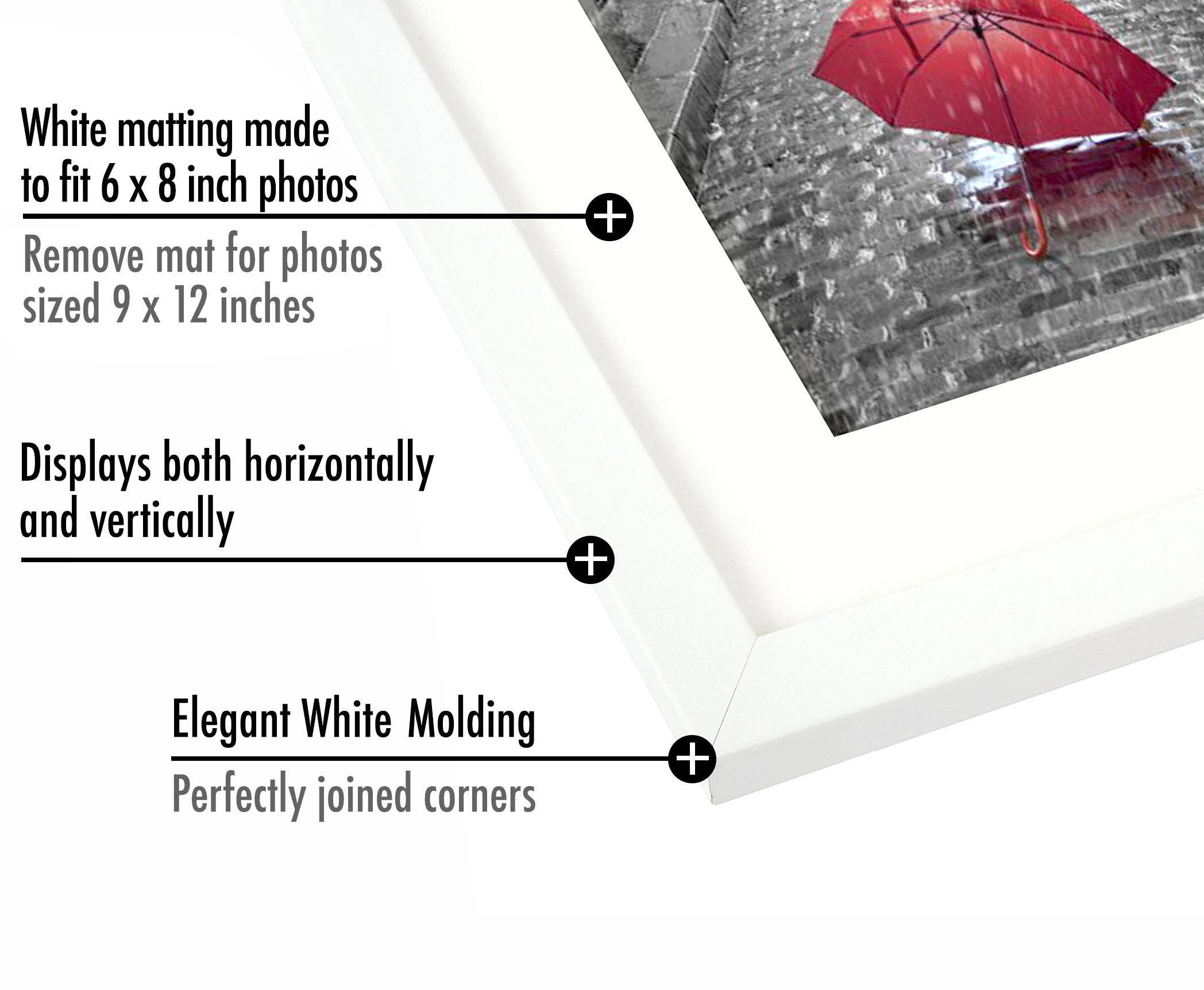 Americanflat - Wholesale Picture Frame - Americanflat Picture Frame with Mat Standard Molding90