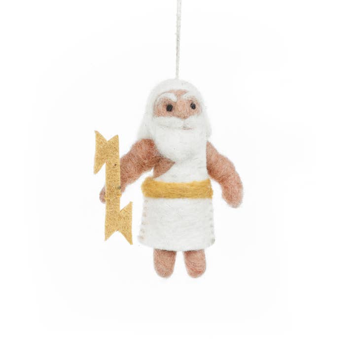Felt So Good - Wholesale Ornament - Handmade Felt Zeus Greek God Hanging Decoration