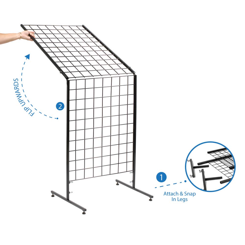 Specialty Store Services - Wholesale Retailer Display Stand/Case - Folding Grid N Go Plus3