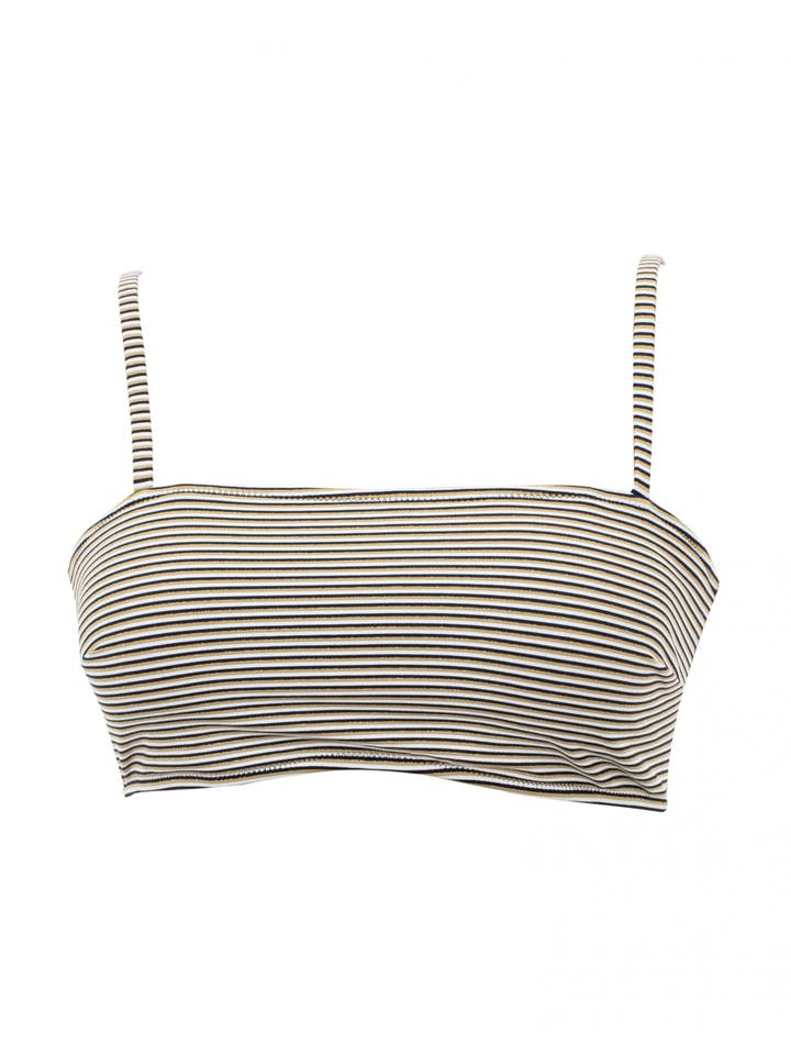 Pez D'Or - Wholesale Shirt - Women's - Bandeau Top ANA Gold LUREX Striped3