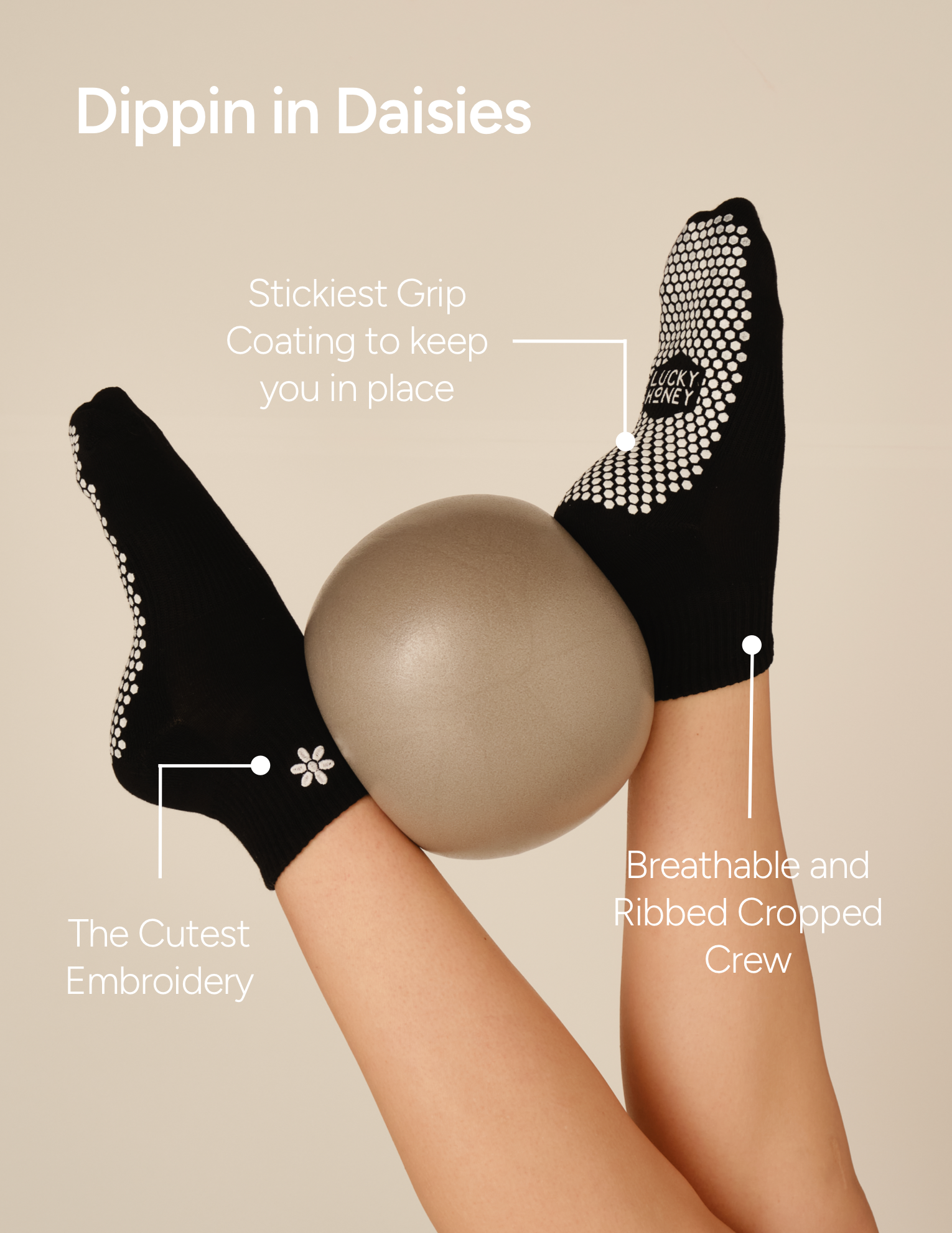 LUCKY HONEY - Wholesale Socks - Women's - The Harlow Grip Sock12