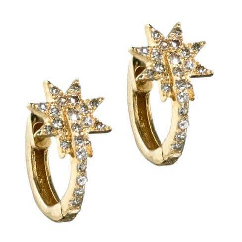 Staci Star Huggies für den Großhandel von Ela Rae Jewelry Llc.