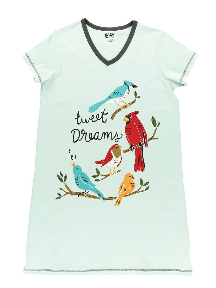 Tweet Dreams V-hals natkjole for engroshandel hos Lazy One