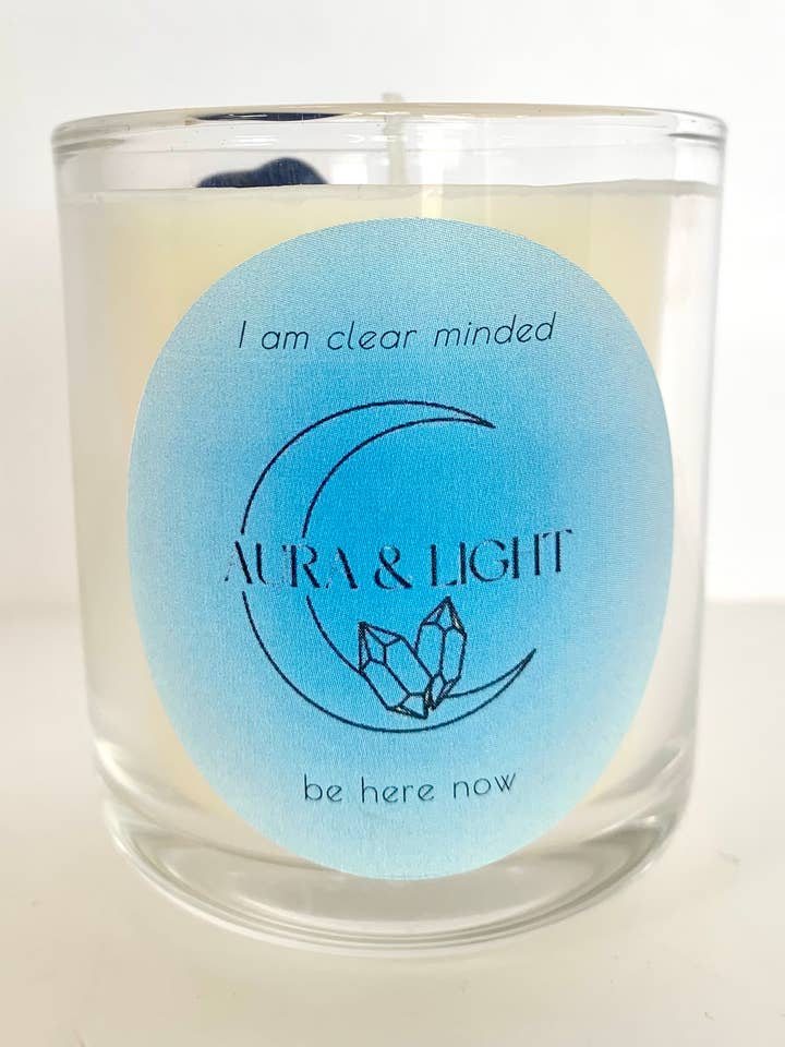 I am clear minded - Aura & Light Crystal Candle for wholesale by Pluff Mud Mercantile